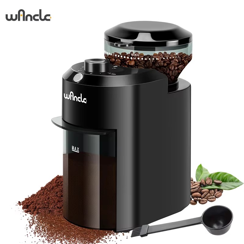 Coffee Grinder Burr Flat - Wancle 電動バリコーヒーグラインダー 調整可能なバリミル 円錐形コーヒー豆粉砕 28 の正確な粉砕設定