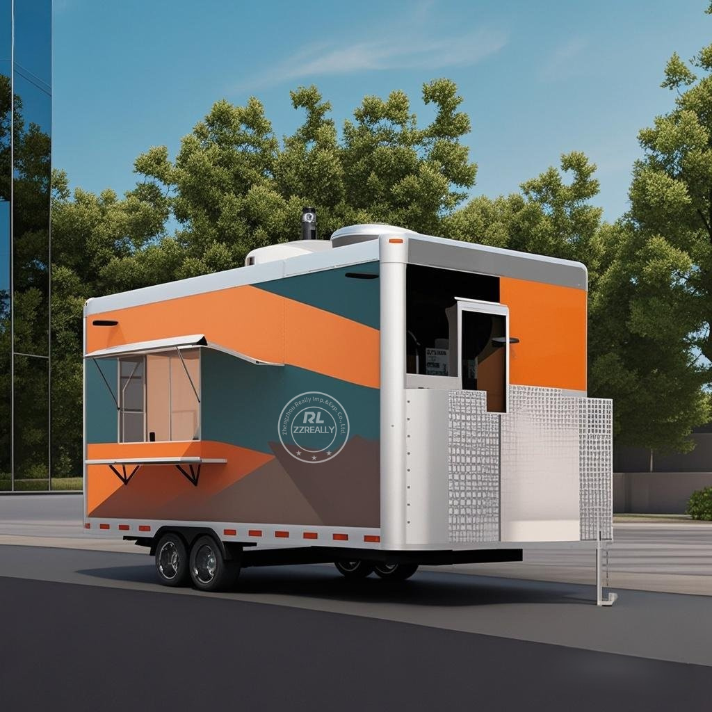 Coffee Van Equipment - スナックファストフードトラック移動式キッチンコーヒーバンフル装備ホットドッグアイスクリームカートコンセッションフードトレーラー