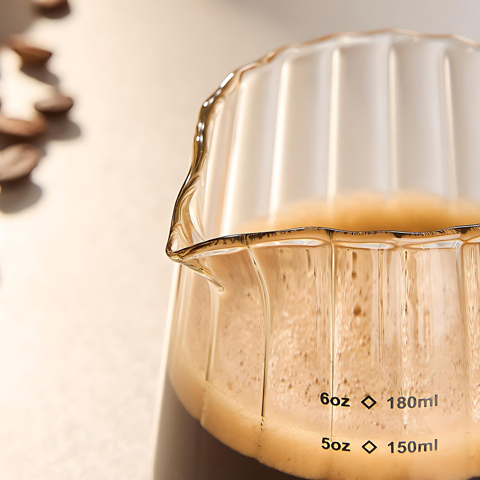 OANKR 6オンスガラス製計量カップ（注ぎ口付き）、目盛り - Espresso Shot Glass のレビューと価格