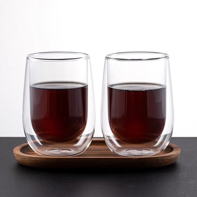 2/4個入り 二重壁エスプレッソカップ 透明コーヒーショット - Espresso Shot Glass のレビューと価格