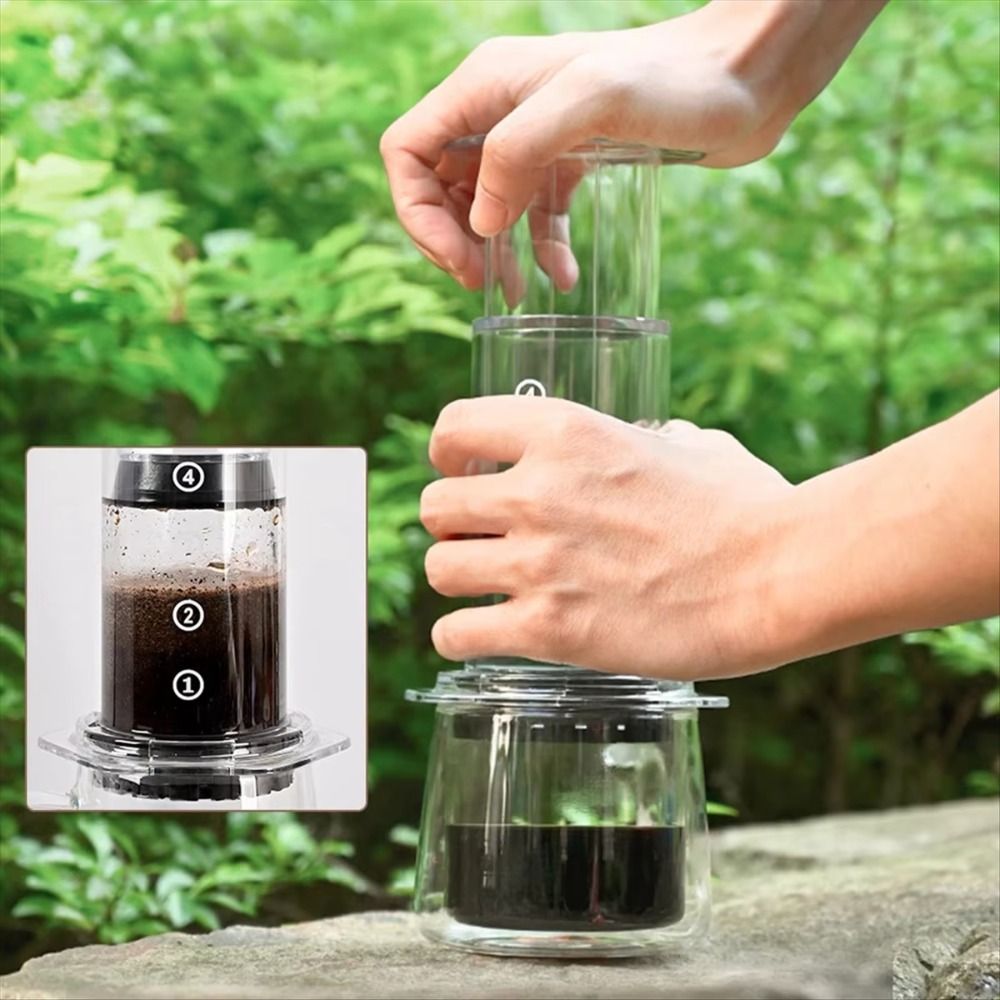 ポータブルコーヒーケトル フレンチスタイル 滑り止めプレスコ - Coffee Equipment For Camping のレビューと価格