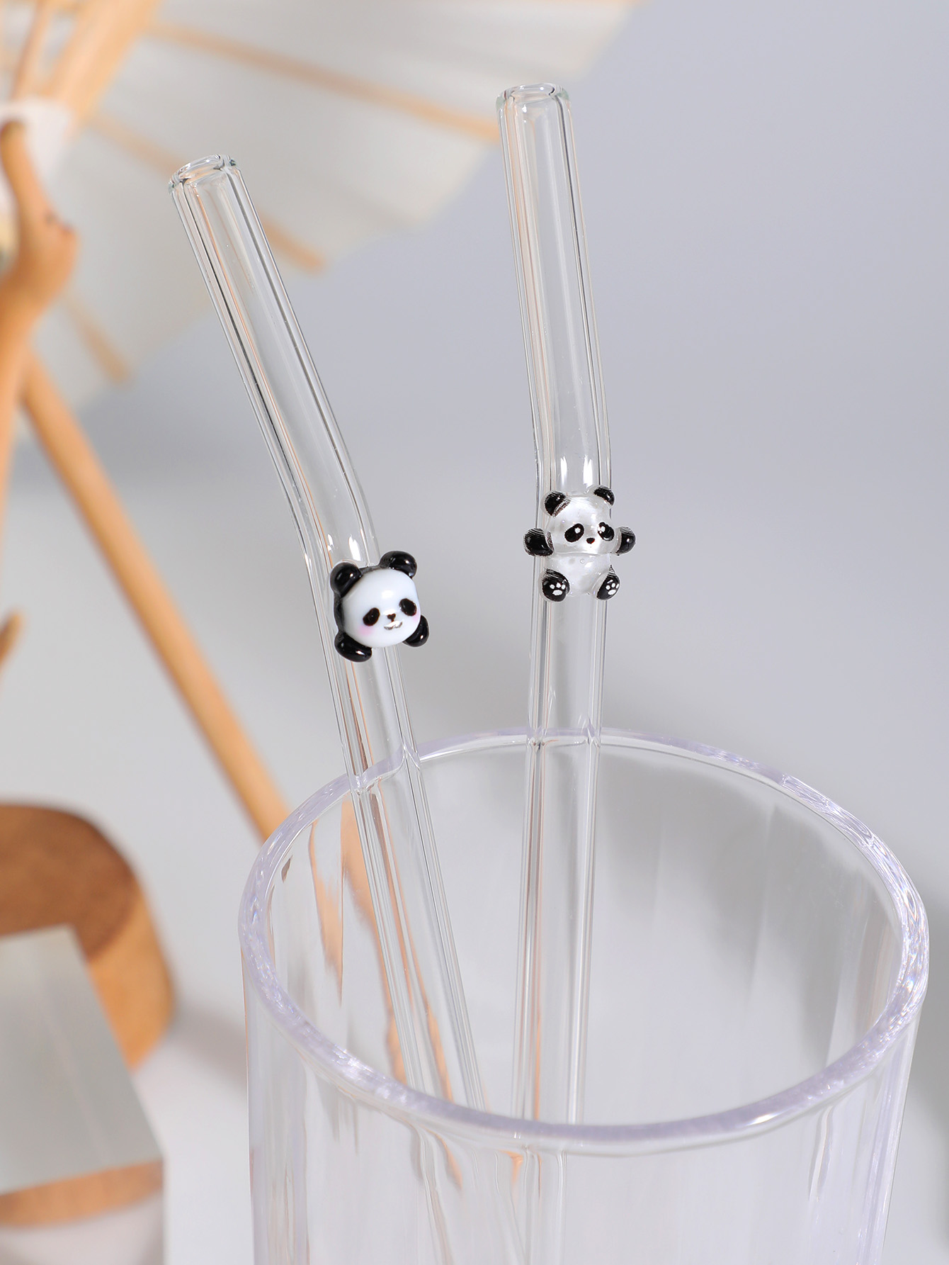 4/7PCS パンダデザイン 再利用可能な曲がったガラススト - Espresso Shot Glass のレビューと価格