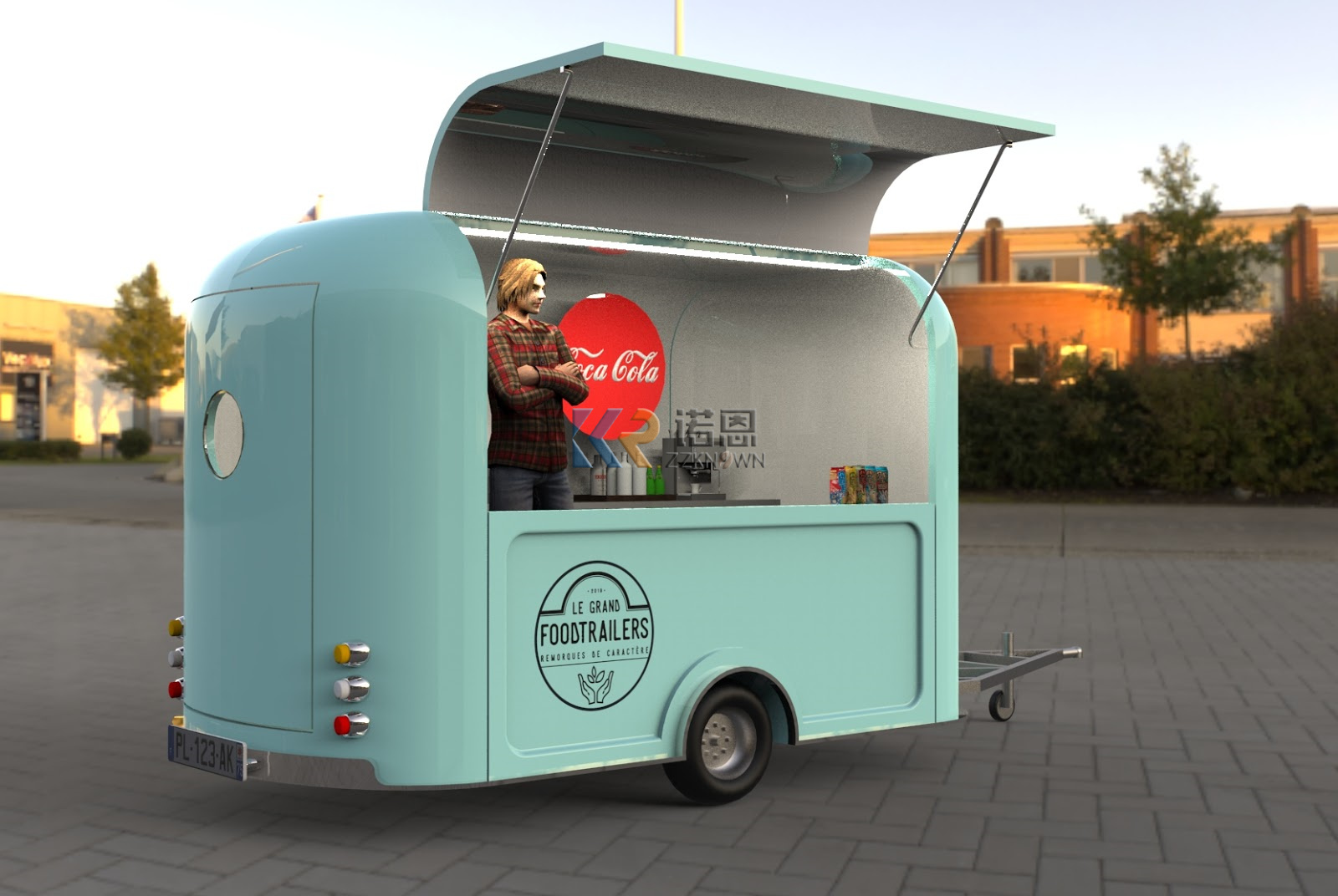 完全装備のキャラバンバー自動販売カート、モバイルフードトレー - Coffee Van Equipment のレビューと価格