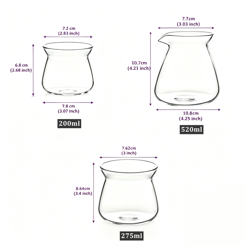 新しい 520 ミリリットルガラスコーヒーポット、コーヒーカ - Coffee Equipment Pour Over のレビューと価格