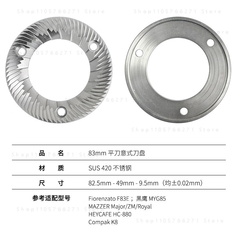 Sコーヒーグラインダー用バーナイフ 64mm 83mm 98 - Coffee Grinder Burr Flat のレビューと価格