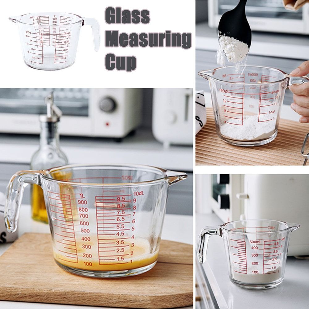 スケール付き耐熱性ベーキングガラスカップ、家庭用測定カップ、 - Espresso Shot Glass のレビューと価格