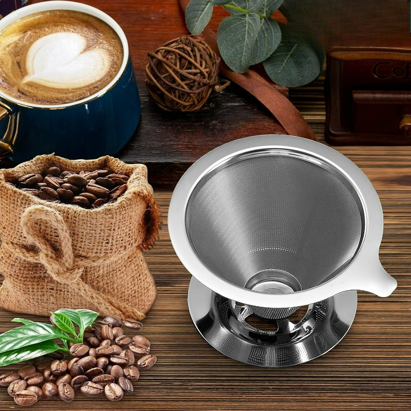 ポアオーバーコーヒードリッパー ステンレス製コーヒーフィルタ - Coffee Equipment Pour Over のレビューと価格