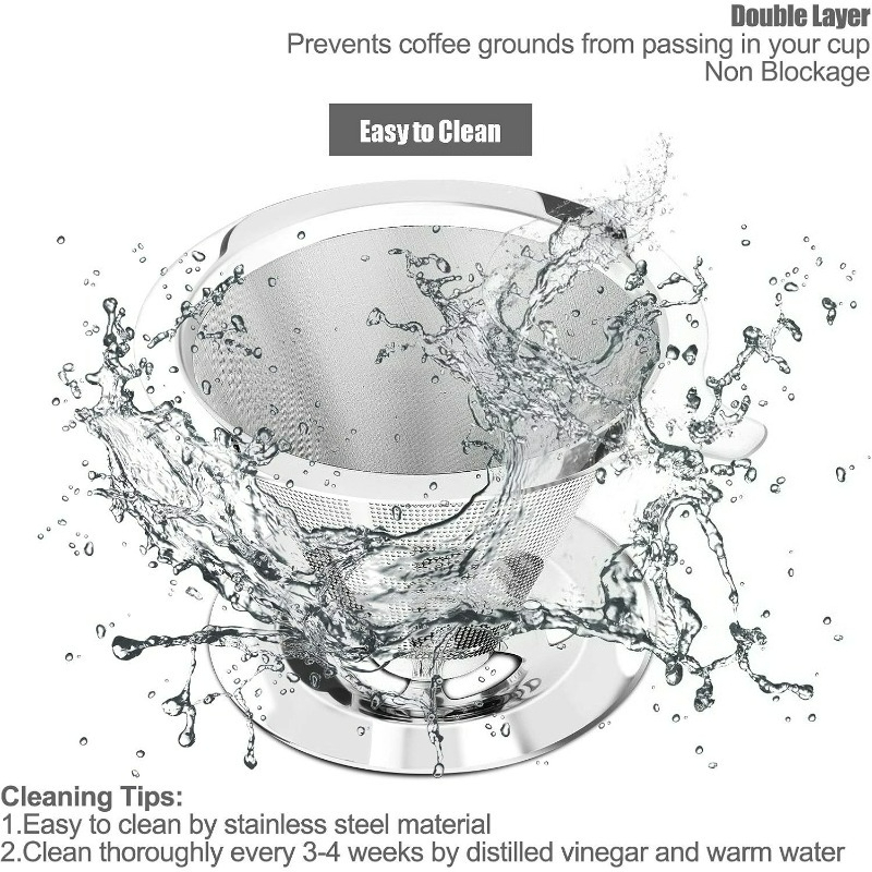 ポアオーバーコーヒードリッパー ステンレス製コーヒーフィルタ - Coffee Equipment Pour Over のレビューと価格