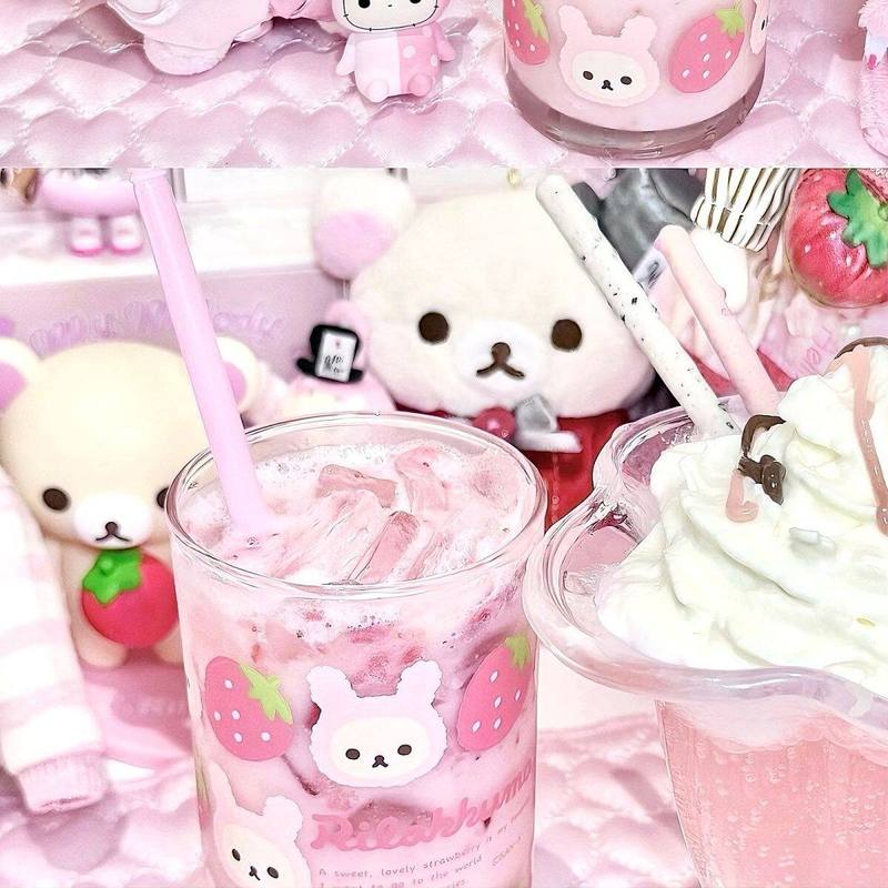 リラックマ ガラスカップ かわいい漫画のイチゴ柄 透明ドリン - Espresso Shot Glass のレビューと価格