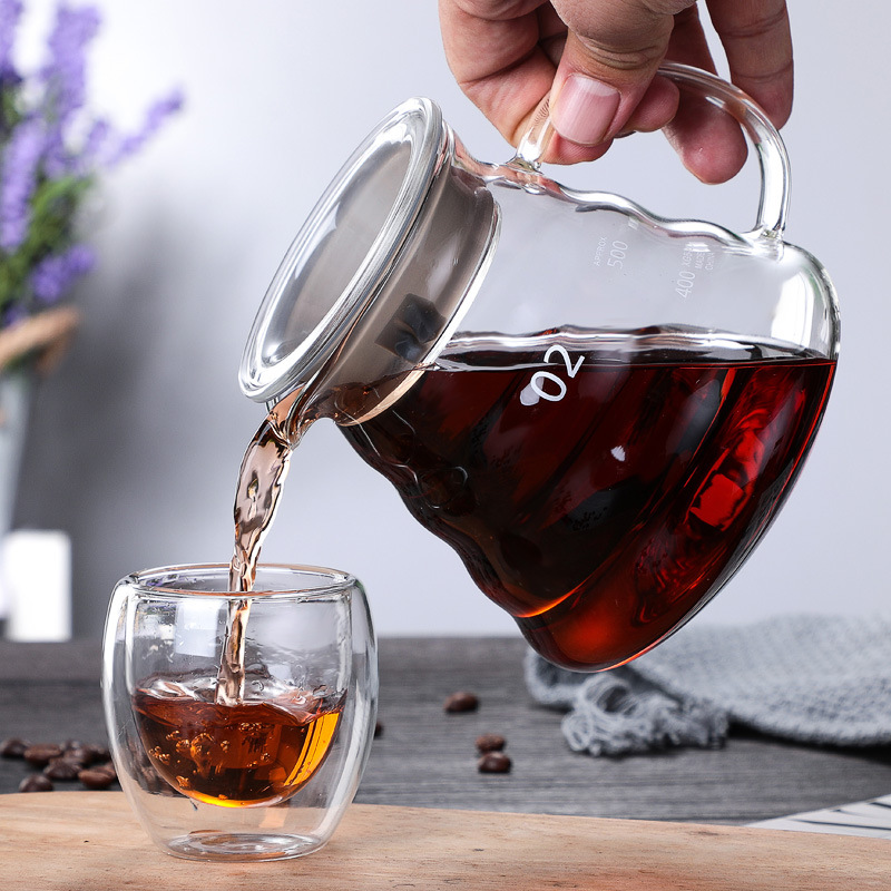 注ぎ込み式コーヒーメーカーセット 高耐熱ホウケイ酸ガラス 注 - Coffee Equipment For Camping のレビューと価格